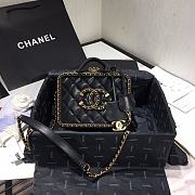 Chanel Small Chain Around CC Filigree Vanity Bag Black Size18 cm - 1