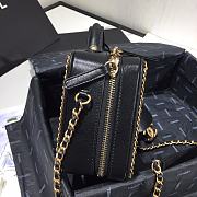 Chanel Small Chain Around CC Filigree Vanity Bag Black Size18 cm - 3