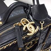 Chanel Small Chain Around CC Filigree Vanity Bag Black Size18 cm - 2