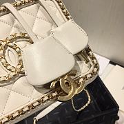 Chanel Small Chain Around CC Filigree Vanity Bag White Size 18 cm - 4