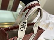 Chloe Medium Woody Tote Bag in Wine S383 Size 37 x 26 x 12 cm - 6