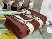 Chloe Medium Woody Tote Bag in Wine S383 Size 37 x 26 x 12 cm - 5