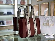 Chloe Medium Woody Tote Bag in Wine S383 Size 37 x 26 x 12 cm - 4
