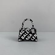 Balenciaga Hourglass Mini Top Handle Bag Logo Printed 6373721 Size 11.5 cm - 2