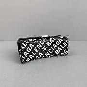 Balenciaga Hourglass XS Top Handle Bag Logo Printed 5928331 Size 19 Cm - 3