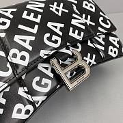 Balenciaga Hourglass XS Top Handle Bag Logo Printed 5928331 Size 19 Cm - 6