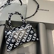 Balenciaga Hourglass Small Top Handle Bag Logo Printed 5935461 Size 23 Cm - 6