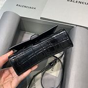 Balenciaga Hourglass Mini Top Handle Black Crocodile 6373721 Size 11.5 cm - 5