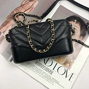 Chanel Gabrielle Clutch Full Black 18 cm - 5