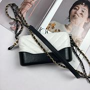 Chanel Gabrielle Clutch White/Black 18cm - 6