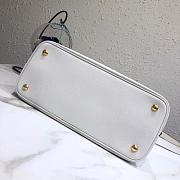 Prada Top Handle Tote Bag White/Brown 1BG148 Size 33 × 24 × 14.5 cm - 4