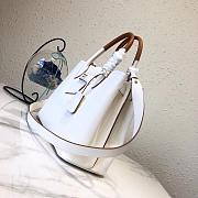 Prada Top Handle Tote Bag White/Brown 1BG148 Size 33 × 24 × 14.5 cm - 5