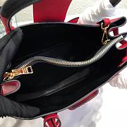 Prada Top Handle Tote Bag Red/Black 1BG148 Size 33 × 24 × 14.5 cm - 2