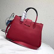 Prada Top Handle Tote Bag Red/Black 1BG148 Size 33 × 24 × 14.5 cm - 5