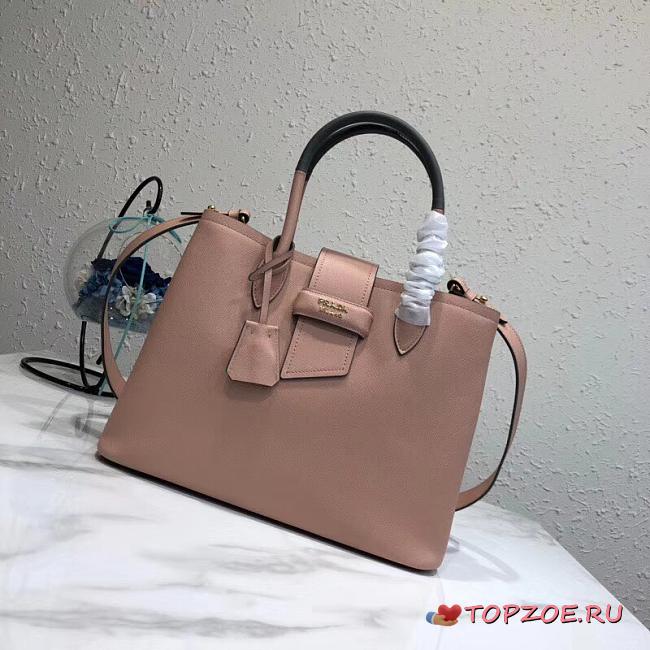 PRADA Top Handle Tote Bag Power Pink/Black 1BG148 33 × 24 × 14.5 cm - 1