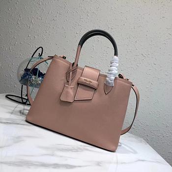 PRADA Top Handle Tote Bag Power Pink/Black 1BG148 33 × 24 × 14.5 cm