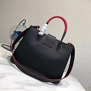 Prada Top Handle Tote Bag Black/Red 1BG148 Size 33 × 24 × 14.5 cm - 5