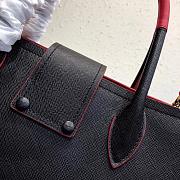 Prada Top Handle Tote Bag Black/Red 1BG148 Size 33 × 24 × 14.5 cm - 3