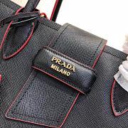 Prada Top Handle Tote Bag Black/Red 1BG148 Size 33 × 24 × 14.5 cm - 2