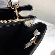 Prada Top Handle Tote Bag White/Black 1BG148 Size 33 × 24 × 14.5 cm - 5