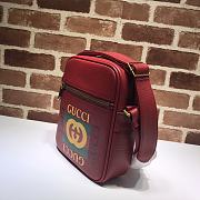 Gucci Print Shoulder Bag Leather Red 523591 Size 21 x 25.5 x 8 cm - 6