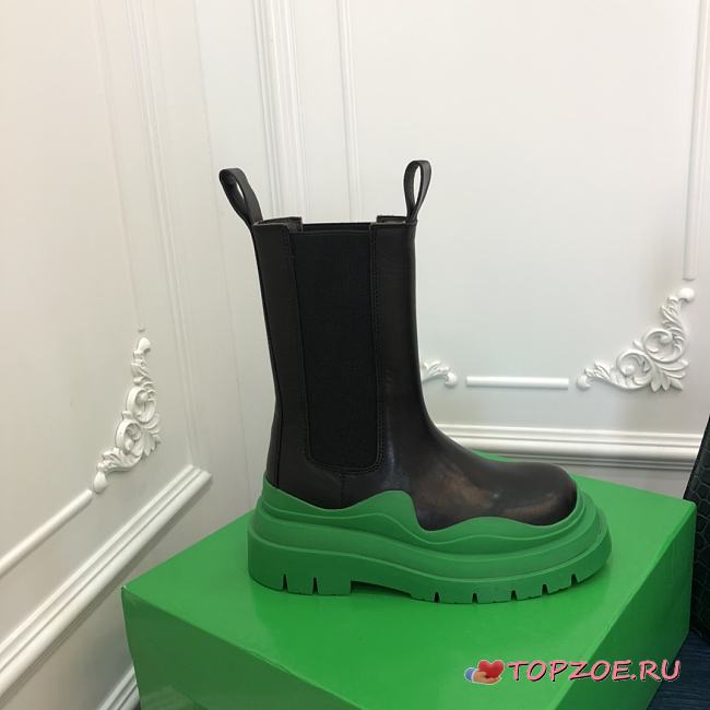BOTTEGA VENETA Tire Black/Green onion - 1