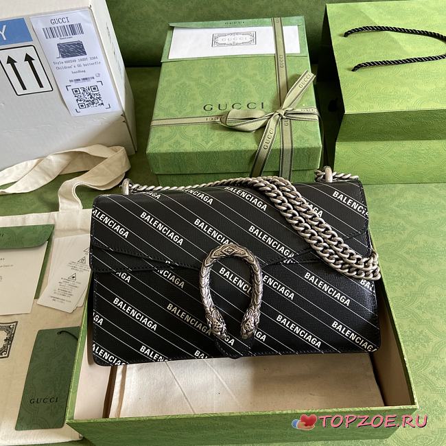Gucci x Balenciaga The Hacker Project Dionysus Small Black Shoulder Bag - 1