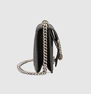 GUCCI Dionysus leather-trimmed denim-jacquard SHOULDERBAG BLACK 25CM - 6