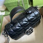Gucci GG Marmont HANDLEBAG BLACK 21CM - 5