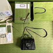 Gucci GG Marmont HANDLEBAG BLACK 21CM - 2