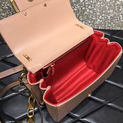 VALENTINO STUD SIGN GRAINY CALFSKIN PINK SHOULDER BAG 20CM - 5