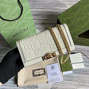 Gucci GG wallet with chain White 19cm - 1