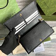Gucci GG wallet with chain White and Black 19cm - 4