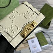 GG card case wallet White 11cm - 5