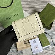 GG card case wallet White 11cm - 3