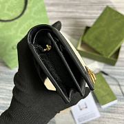 GG card case wallet White and Black 11cm - 6