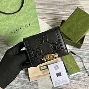 GG card case wallet Black 11cm - 1