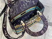 DIOR MEDIUM LADY D-LITE Zodiac Blue BAG 24cm - 2