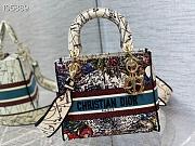 DIOR MEDIUM LADY D-LITE Zodiac Cream white multicolor BAG 24cm - 1