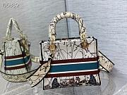 DIOR MEDIUM LADY D-LITE Zodiac Cream white multicolor BAG 24cm - 2