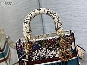 DIOR MEDIUM LADY D-LITE Zodiac Cream white multicolor BAG 24cm - 3