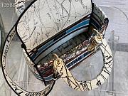 DIOR MEDIUM LADY D-LITE Zodiac Cream white multicolor BAG 24cm - 4