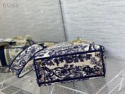 DIOR MEDIUM LADY D-LITE Canvas of Jouy Blue BAG 24cm - 3