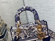 DIOR MEDIUM LADY D-LITE Canvas of Jouy Blue BAG 24cm - 4