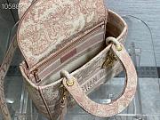 DIOR MEDIUM LADY D-LITE Canvas of Jouy Wind Rose Bag 24cm - 2