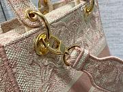 DIOR MEDIUM LADY D-LITE Canvas of Jouy Wind Rose Bag 24cm - 4