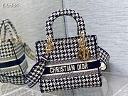 DIOR MEDIUM LADY D-LITE Black and white Bag 24cm - 1