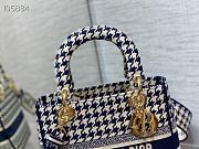 DIOR MEDIUM LADY D-LITE Black and white Bag 24cm - 6