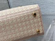 DIOR MEDIUM LADY D-LITE Pink and white Bag 24cm - 5