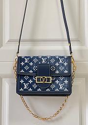 LV Dauphine Denim M59631 Navy Blue MM 25CM - 6